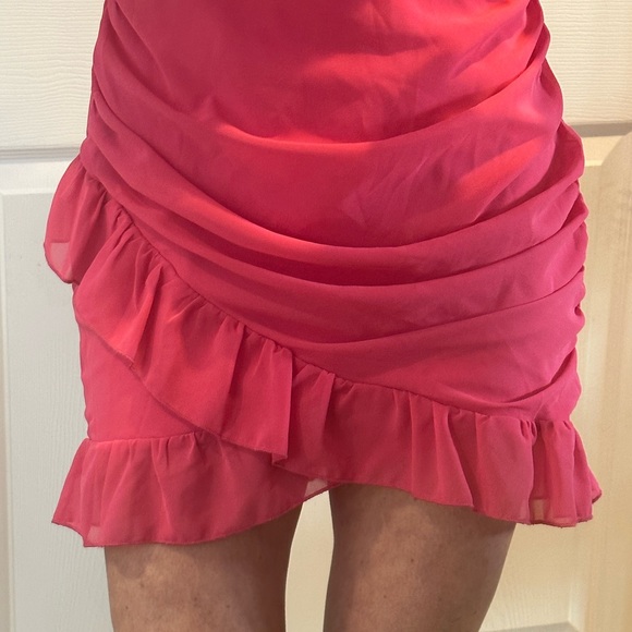 Cute Hot Pink Mini Dress US S - Picture 3 of 6